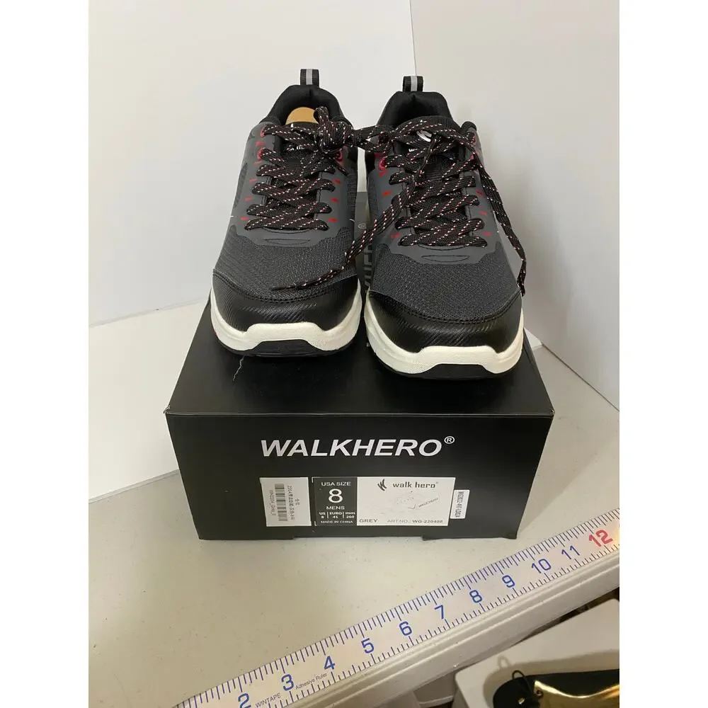 Walk Hero Arch Support Wide Tow Box Shoes Men's Sz 8 NEW